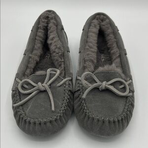 UGG Charcoal Moccasins with Bow Detail S/N 1125912